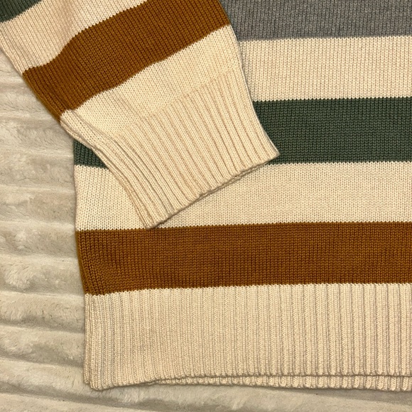 TwoThirds Womens Sweaters XL  Organic Cotton Jumper Pullover Striped Rib - Picture 7 of 7